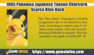 1995 Pokémon Japanese Topsun Charizard, Scarce Blue Back