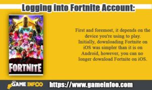 Logging into Fortnite Account: